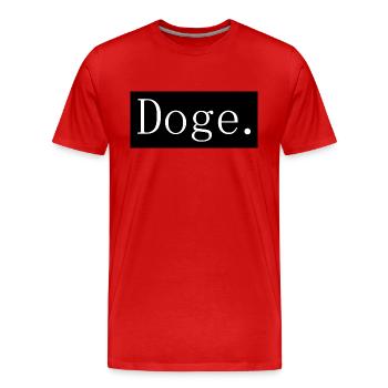 [HD] Doge - T-shirt bio Premium Homme - rouge - Devant - Damien (186cm)