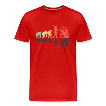 Retro Evolution Dentiste Dentisterie Dentaire Dentistes - T-shirt bio Premium Homme - rouge - Devant - Damien (186cm)