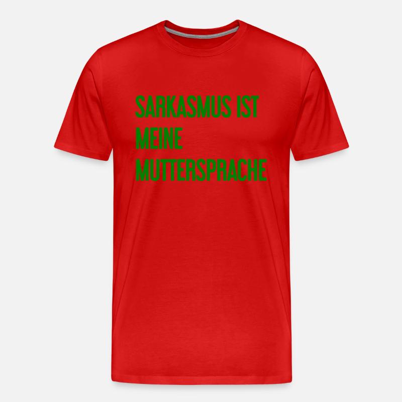 Sarkasmus-Profi - Männer Premium Bio T-Shirt - Rot