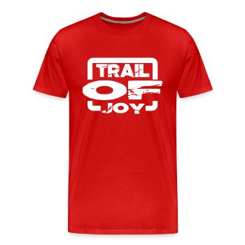 Extreme Biking Gift Blissful Journey - Men's Premium Organic T-Shirt - red - Front - Damien (186cm)