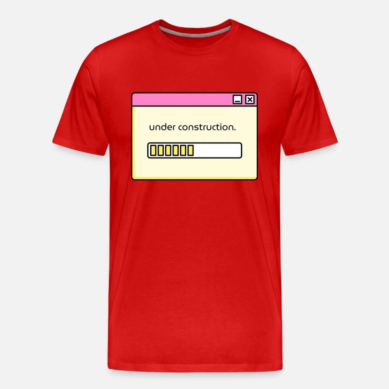 under constrcution. - Männer Premium Bio T-Shirt - Rot