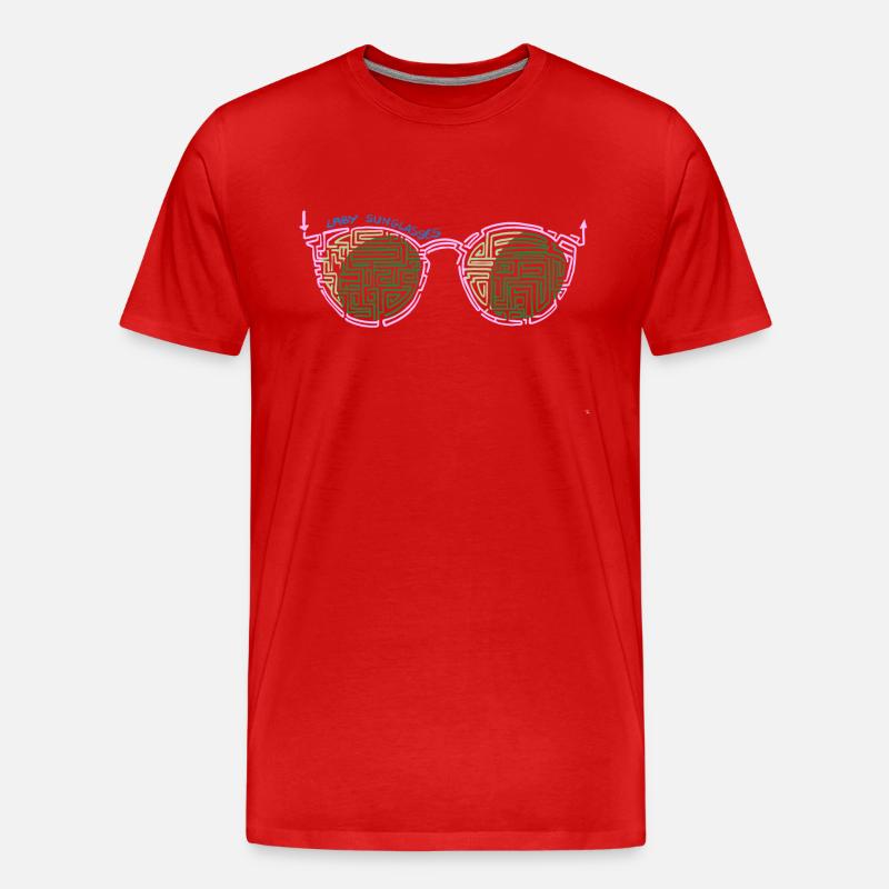 Laby Sonnenbrille 2 - Männer Premium Bio T-Shirt - Rot