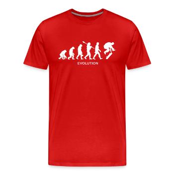 Revolution - Evolution Homme Fun Twist 05 - T-shirt bio Premium Homme - rouge - Devant - Damien (186cm)