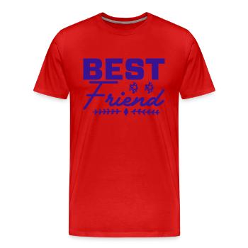 t shirt meilleure amie - T-shirt bio Premium Homme - rouge - Devant - Damien (186cm)