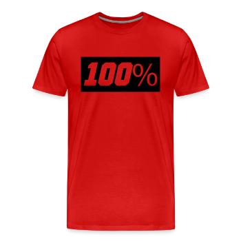 100 - T-shirt bio Premium Homme - rouge - Devant - Damien (186cm)
