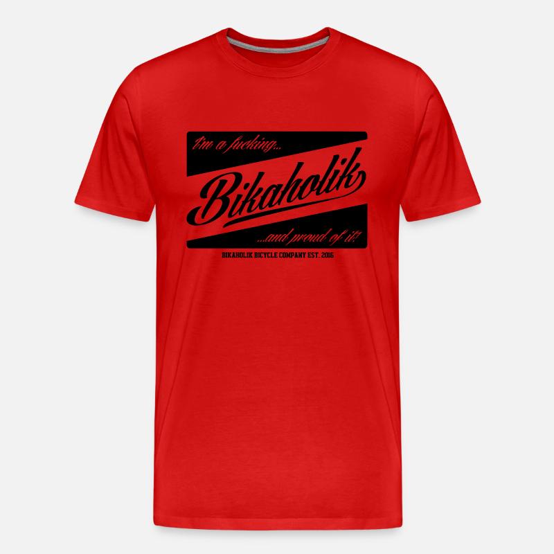 F* Bikaholik - Männer Premium Bio T-Shirt - Rot