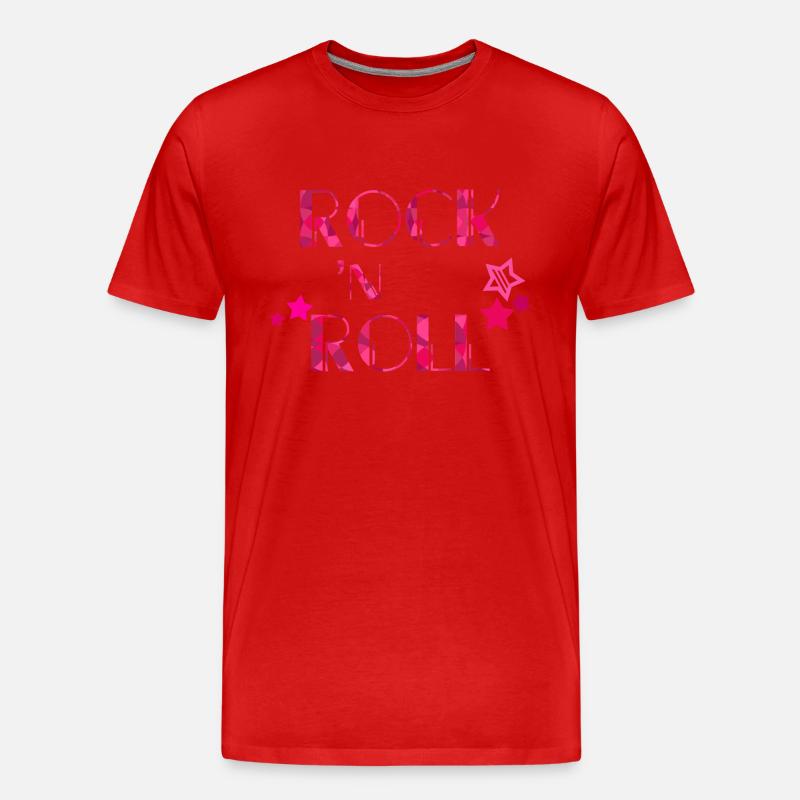 ROCK 'N ROLL - Männer Premium Bio T-Shirt - Rot