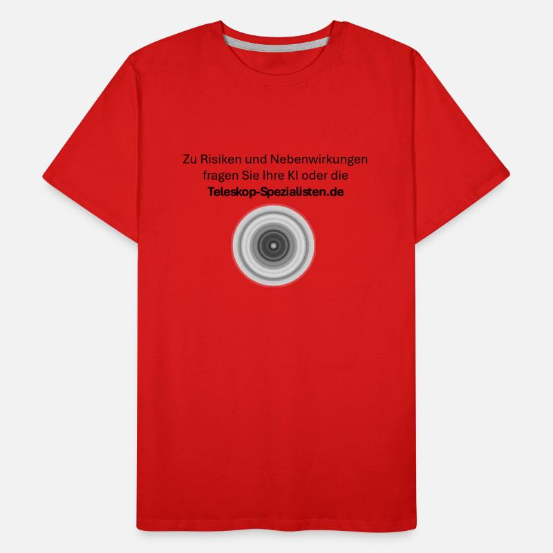 Astronomie Risques Effets secondaires Télescope T-shirt bio Premium Homme