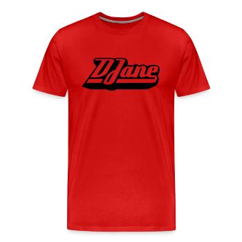 DJane - T-shirt bio Premium Homme - rouge - Devant - Damien (186cm)