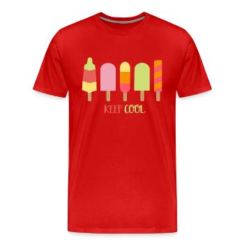 EIS - Männer Premium Bio T-Shirt - Rot - Vorne - Damien (186cm)