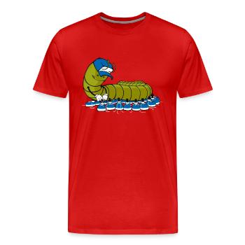 Mille et une pattes - T-shirt bio Premium Homme - rouge - Devant - Damien (186cm)
