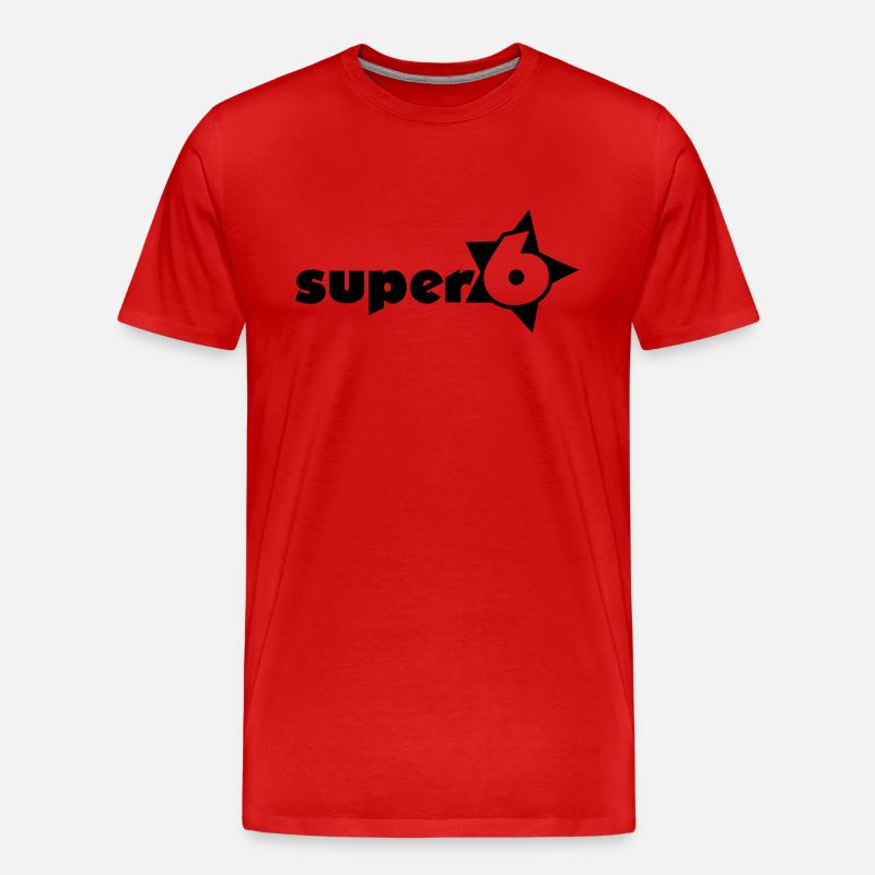 super_6_1c - Männer Premium Bio T-Shirt - Rot