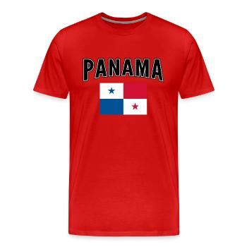Panama - T-shirt bio Premium Homme - rouge - Devant - Damien (186cm)