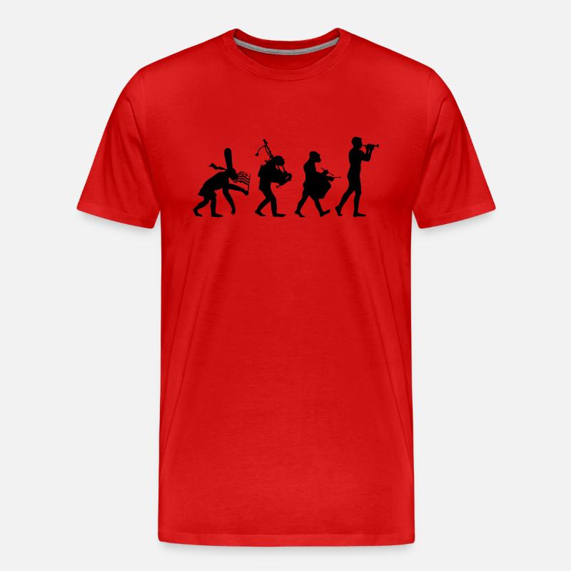 évolution bombarde 2 bagad - T-shirt bio Premium Homme - rouge