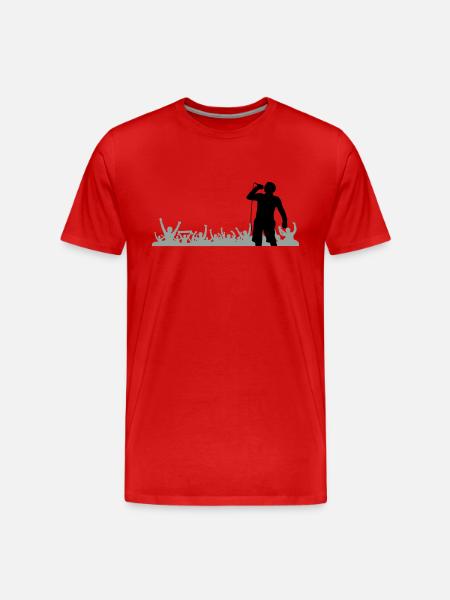 Sänger Band Fans - Männer Premium Bio T-Shirt - Rot