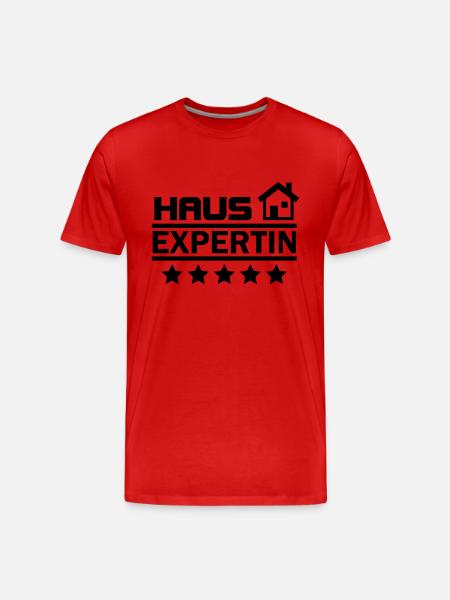 haus expertin - Männer Premium Bio T-Shirt - Rot