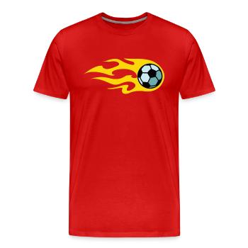 soccer fire - Männer Premium Bio T-Shirt - Rot - Vorne - Damien (186cm)