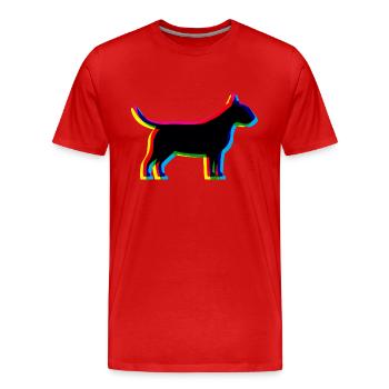 CMYK Bull Terrier - Men's Premium Organic T-Shirt - red - Front - Damien (186cm)