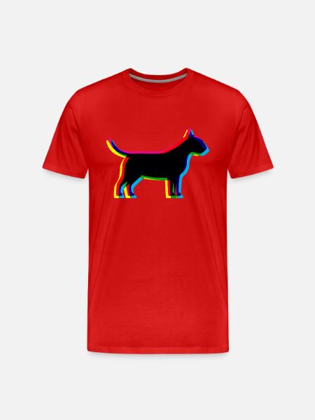 CMYK Bull Terrier - Men's Premium Organic T-Shirt - red
