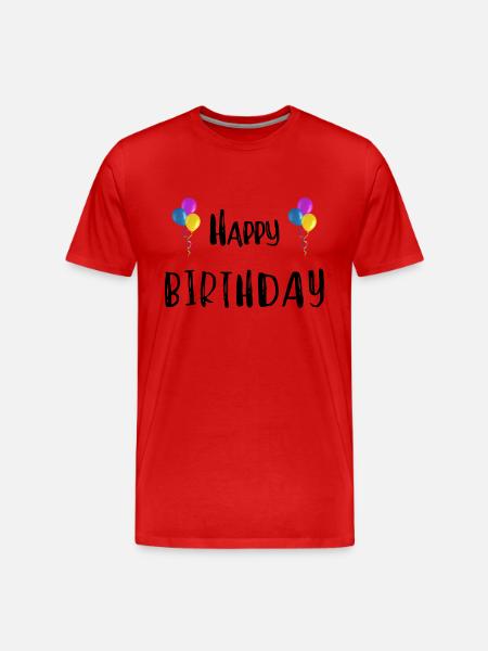 Happy Birthday - Men's Premium Organic T-Shirt - red
