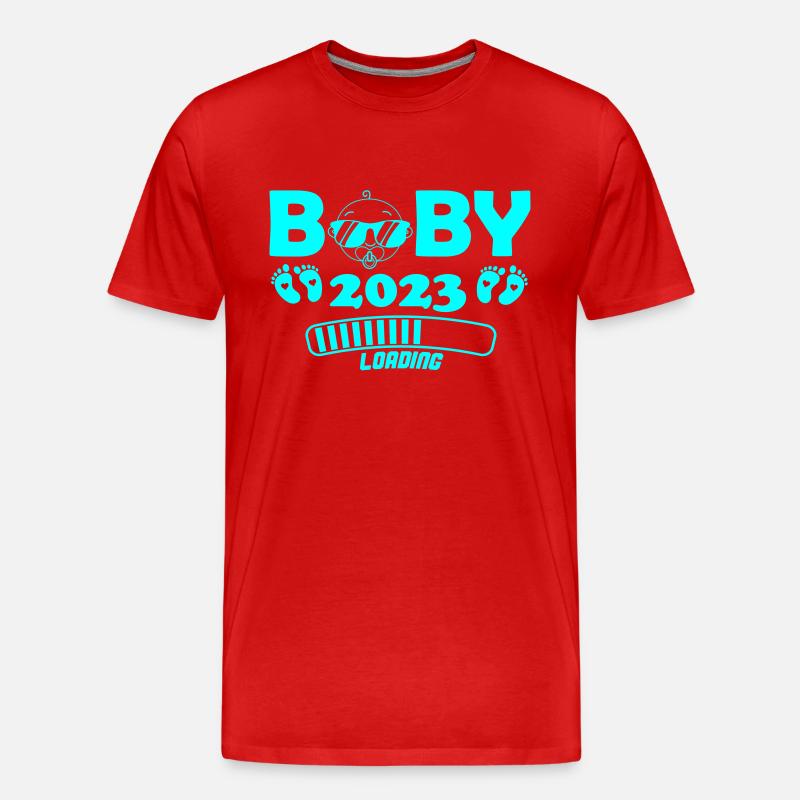 Baby 2023 Loading - Männer Premium Bio T-Shirt - Rot