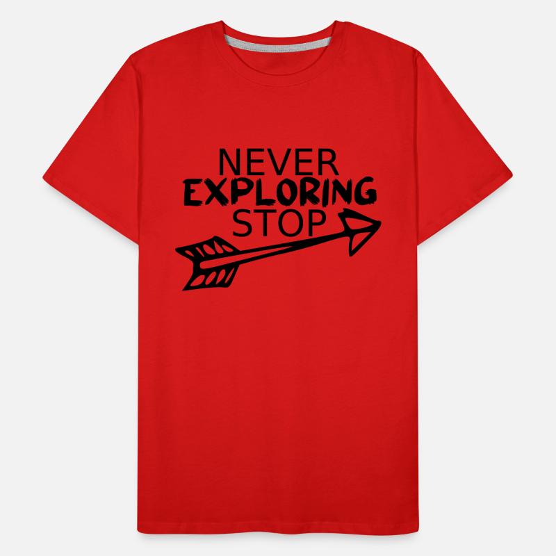 Never stop exploring Männer Premium Bio T-Shirt