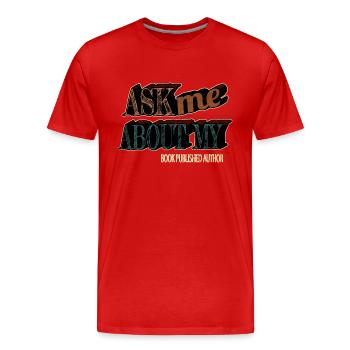 editer drive sayings coffeecups literature humor - Men's Premium Organic T-Shirt - red - Front - Damien (186cm)