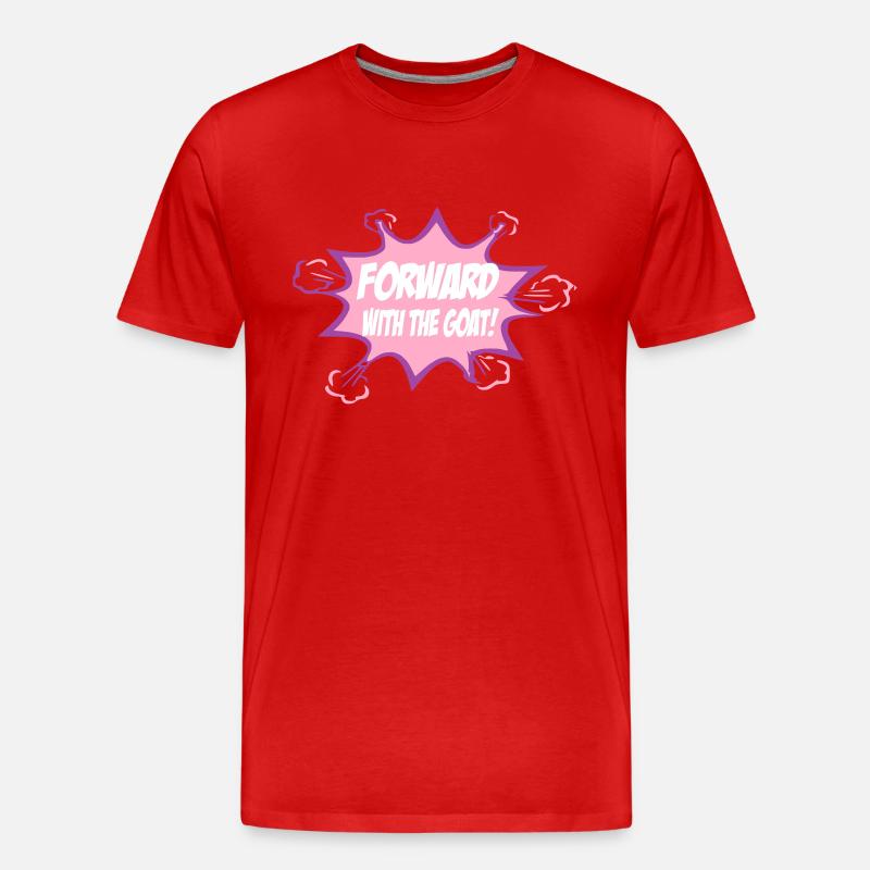 Vorwärts mit der Ziege - Männer Premium Bio T-Shirt - Rot