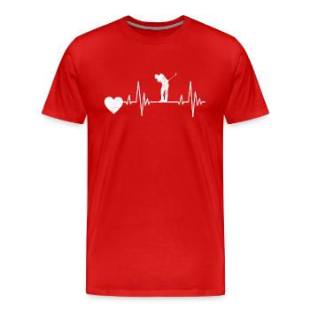Golf saying golf ball golf club golf player - Men's Premium Organic T-Shirt - red - Front - Damien (186cm)