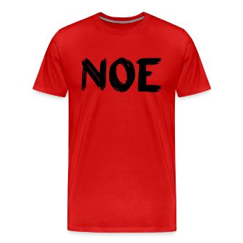 Nein noe Sprüche Lustiges Design - Männer Premium Bio T-Shirt - Rot - Vorne - Damien (186cm)