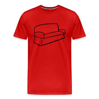 Meubles de salon symbole de canapé - T-shirt bio Premium Homme - rouge - Devant - Damien (186cm)