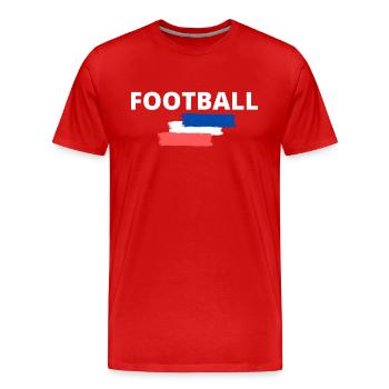 FOOTBALL - FRANCE - T-shirt bio Premium Homme - rouge - Devant - Damien (186cm)