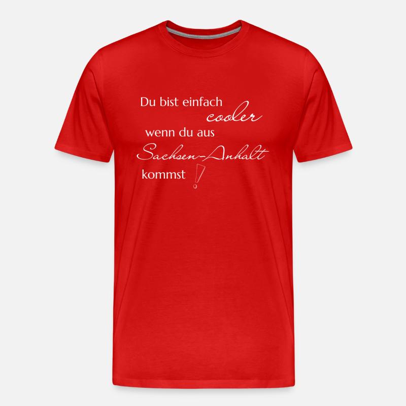 cooler Sachsen-Anhalt - Männer Premium Bio T-Shirt - Rot