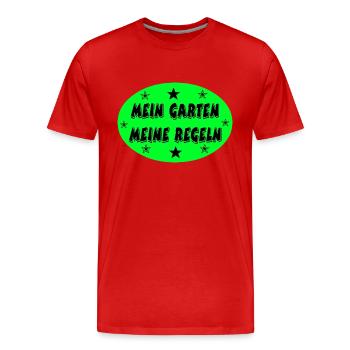 Garten - Männer Premium Bio T-Shirt - Rot - Vorne - Damien (186cm)