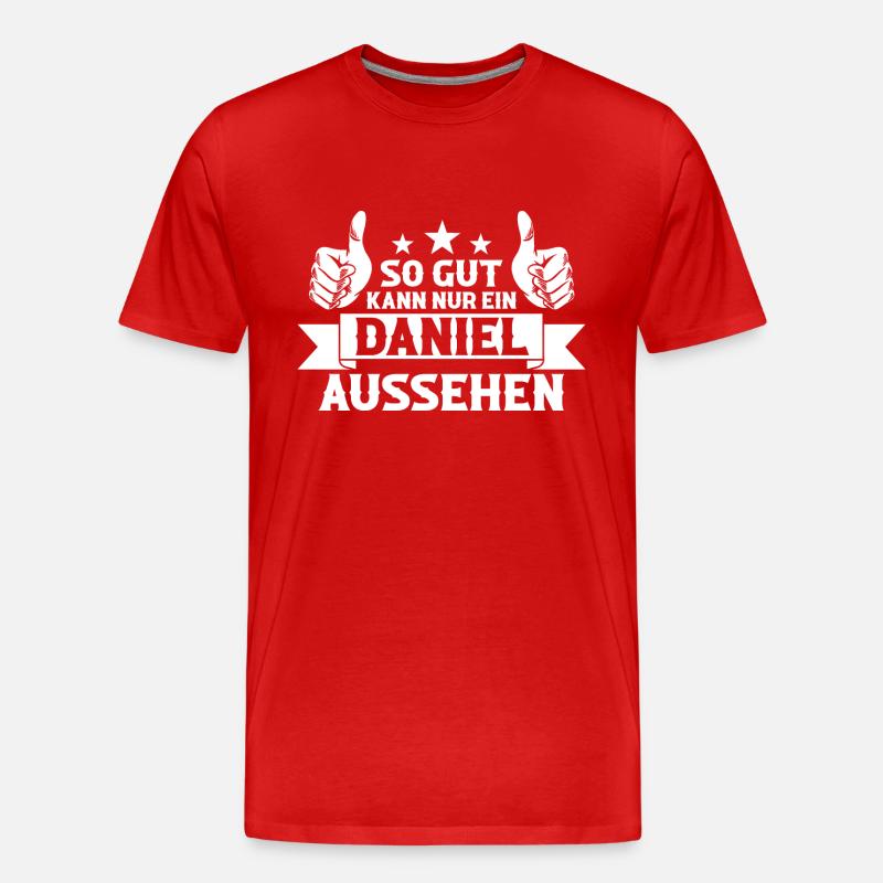 Daniel - Männer Premium Bio T-Shirt - Rot