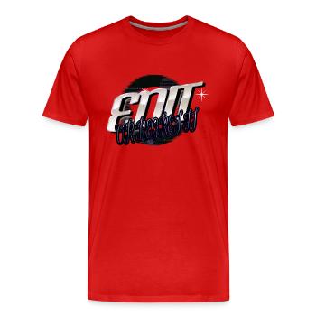 Cups Statement Birthday Book Author Bday Write - Men's Premium Organic T-Shirt - red - Front - Damien (186cm)
