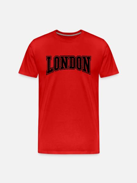 London College wavy - Men's Premium Organic T-Shirt - red