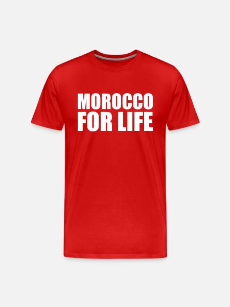 Morocco for life - marokko - Herre Premium T-shirt økologisk - rød