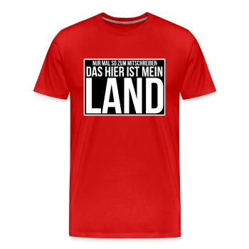 Das ist mein Land - Männer Premium Bio T-Shirt - Rot - Vorne - Damien (186cm)