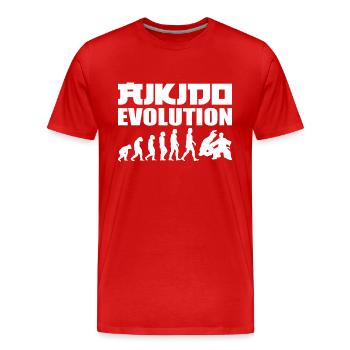 Aikido Evolution Aikido-Lehrer - Männer Premium Bio T-Shirt - Rot - Vorne - Damien (186cm)