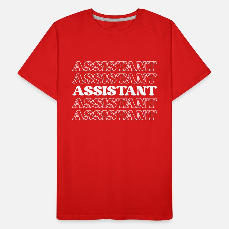 Assistante Assistante Assistante Aide Supportrice T-shirt bio Premium Homme