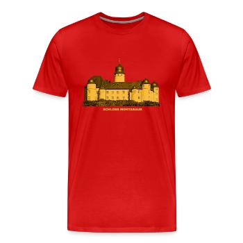 Château de Montabaur, Westerwald, Rhénanie-Palatinat - T-shirt bio Premium Homme - rouge - Devant - Damien (186cm)