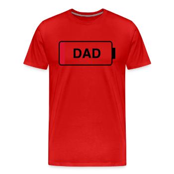 Papa - T-shirt bio Premium Homme - rouge - Devant - Damien (186cm)