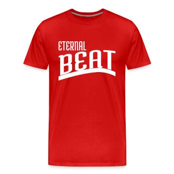 Humour joyeux Élégance intemporelle Mode intemporelle - T-shirt bio Premium Homme - rouge - Devant - Damien (186cm)