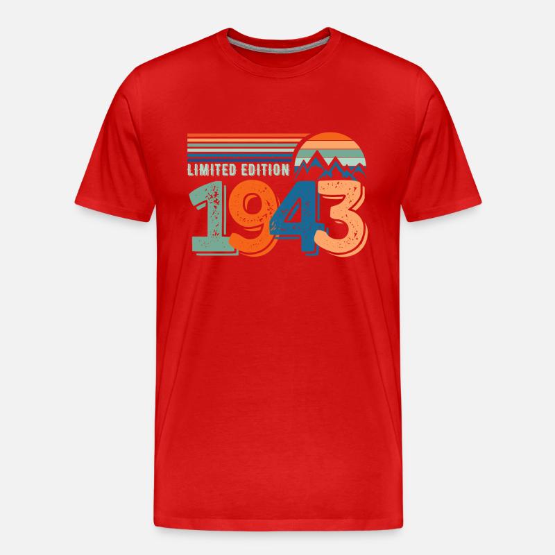 Limitierte Auflage 1943 - Männer Premium Bio T-Shirt - Rot
