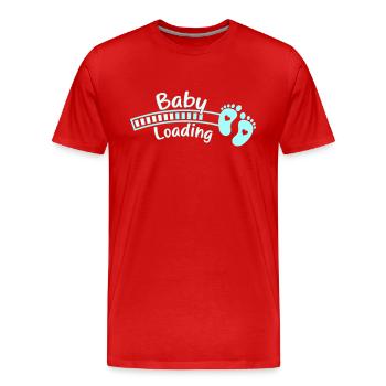 Chargement des pieds de bébé - T-shirt bio Premium Homme - rouge - Devant - Damien (186cm)