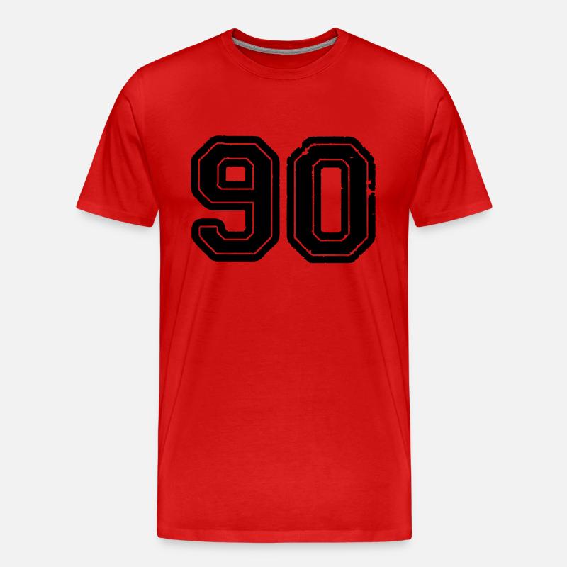 90 - Männer Premium Bio T-Shirt - Rot