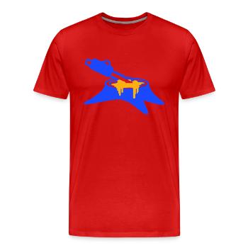 Motorsäge Baum Fällen Holzfäller Wald Stumpf Holz - Männer Premium Bio T-Shirt - Rot - Vorne - Damien (186cm)