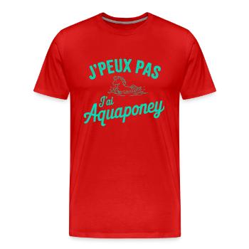 tee shirt I can't I have aquapony - Men's Premium Organic T-Shirt - red - Front - Damien (186cm)