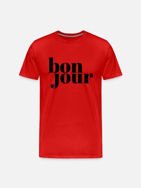 minimalist "good day" - Men's Premium Organic T-Shirt - red